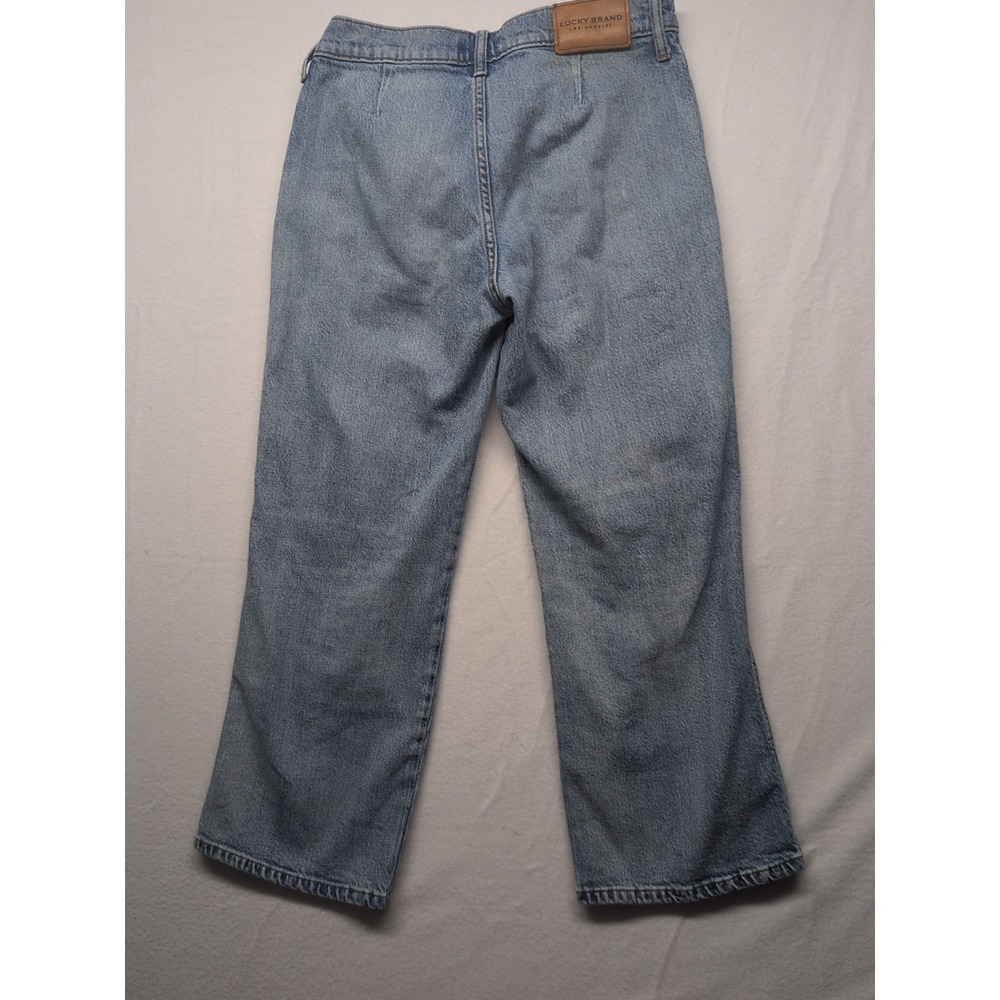 Lucky Brand Womens Size 2/26 Wide Leg‎ Crop High Rise Jeans Blue - Picture 9 of 10